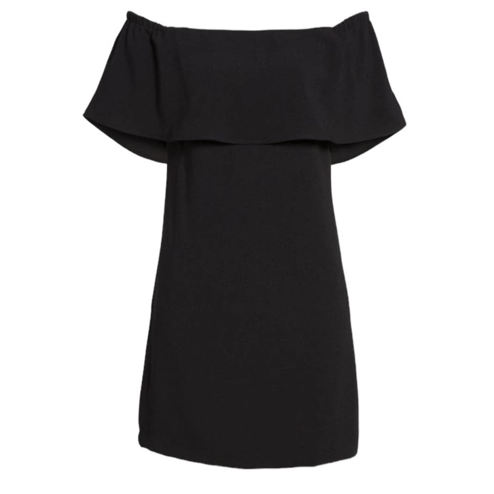 Charles Henry Black Off the Shoulder Dress Size Small